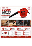 Ralli Wolf RB500 600W variable speed electric blower with 3.8 m³/min capacity for workshop, dust removal and cleaning applications