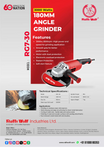 Ralli Wolf RG7-30 180mm angle grinder machine, 3000 watt 7 inch heavy duty angle grinder price, buy Ralli Wolf 180mm grinder with self locking switch online India, best 3000W weld dressing and steel rod cutting grinder 8500 rpm, industrial M14 copper motor angle grinder machine India