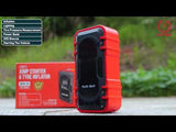 Ralli Wolf RJS-8000 14.8V 8000mAh battery jump starter and 150 PSI tyre inflator for cars