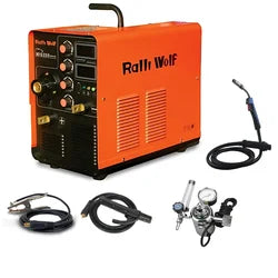Ralli Wolf RM20 MIG200S inverter welding machine. MIG & MMA facility, in-built wire feeder, minimal spatter, deep penetration.