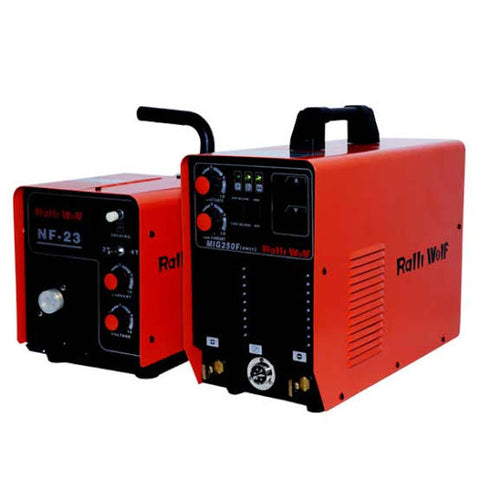 Ralli Wolf RM25 MIG250 inverter welding machine. MIG & MMA facility, separated wire feeder, minimal spatter, deep penetration