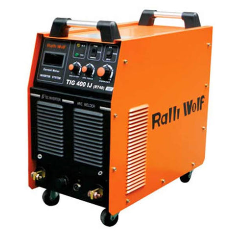 Ralli Wolf RT50 TIG500IJ DC inverter welding machine. 500A output, TIG & MMA function, mobile trolley design. Ideal for heavy industrial TIG welding.