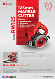 Ralli Wolf RW125 1300W 125mm marble cutter for high-speed marble, tile and construction material cutting