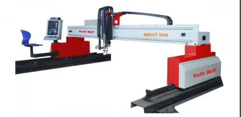 Buy Ralli Wolf RWCUT 2500 CNC Plasma & Flame Cutting Machine with 2500mm track width, 1800mm cutting width, plasma and flame cutting for industrial metal fabrication.