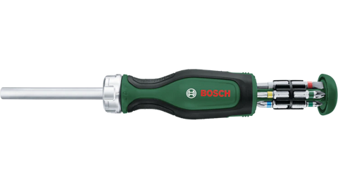 Bosch Bit Ratchet Screwdriver + 12 Bits