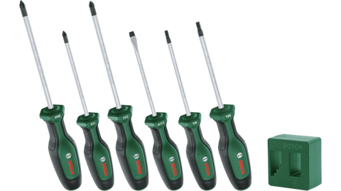 Bosch Screwdriver Set 6-Piece + Magnetizer