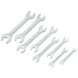 Stanley 70-379E 8-piece Chrome Vanadium double open ended spanner set with Maxi-Drive anti-slip jaws for automotive and workshop applications