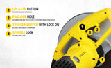 STANLEY SSC22 14 Inch 2200W Chop Saw with 355mm Cutting Wheel for Metal Fabrication and Workshop Applications