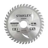 STANLEY STA540 5 Inch 125mm 40T TCT Circular Saw Blade for Wood Plywood Carpentry and Workshop Cutting Applications