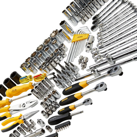STANLEY R99-150LA 150-Piece Racing Mechanic Tool Set with Sockets Ratchets Wrenches and Screwdrivers for Automotive Repair