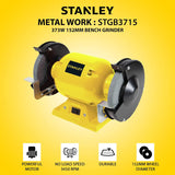 STANLEY STGB3715 1/2HP bench grinder for metal grinding and tool sharpening