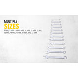 Stanley 70-964E 12 Pcs Combination Spanner Set made from Chrome Vanadium steel with Maxi-Drive™ anti-slip technology. Ideal for automotive repair, workshops, garages, mechanical servicing, and industrial maintenance.