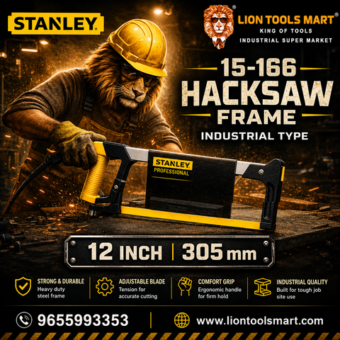 Stanley 15-166 Professional Industrial Hacksaw Frame | 12 Inch / 305mm