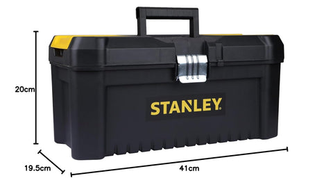 Stanley, Stanley STST75518-8, Stanley STST1-75518, Stanley 16 Inch Toolbox, Plastic Toolbox, Metal Latch Toolbox, Essential Toolbox, Tool Storage Box, Portable Toolbox, Tool Organizer, Workshop Toolbox, Garage Toolbox, Mechanic Toolbox, Electrician Toolbox, Carpenter Toolbox, DIY Toolbox, Hand Tool Storage, Stanley Tool Storage, Workshop Storage Box, Lion Tools Mart