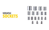 Stanley, Stanley STMT72795-8, Stanley Socket Set, 24Pcs Socket Set, 1/2 Inch Socket Set, 6 Point Socket Set, Square Drive Socket Set, Chrome Vanadium Socket Set, Max Drive Socket, Quick Release Ratchet, Automotive Socket Set, Mechanic Tool Set, Garage Tools, Workshop Tools, Industrial Socket Set, Professional Socket Set, Stanley Hand Tools, Lion Tools Mart