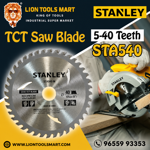 Stanley 5 Inch (125mm) 40 Teeth TCT Circular Saw Blade STA540