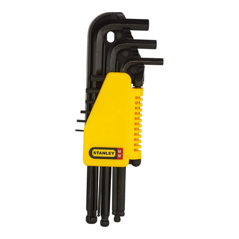 Stanley, Stanley 69-256, Stanley Hex Key Set, Stanley Allen Key Set, 9Pcs Hex Key Set, Ball End Hex Key, Long Arm Allen Key, Metric Hex Key Set, S2 Steel Hex Key, Allen Wrench Set, Automotive Tools, Bicycle Repair Tools, Machinery Maintenance Tools, Furniture Assembly Tools, Workshop Hand Tools, Professional Hex Key Set, Stanley Hand Tools, Lion Tools Mart