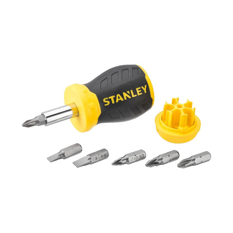 Stanley 0-66-357, Stanley Multibit Screwdriver, Stanley Stubby Screwdriver, Multibit Stubby Screwdriver, Compact Screwdriver, Chrome Vanadium Screwdriver, Interchangeable Bit Screwdriver, Electrical Screwdriver, Electronics Repair Tools, Automotive Repair Tools, Maintenance Tools, Workshop Hand Tools, DIY Hand Tools, Professional Screwdriver, Furniture Assembly Tools, Mechanic Screwdriver, Bi-Material Handle Screwdriver, Stanley Professional Tools, General Repair Tools, Lion Tools Mart