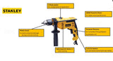 Stanley, Stanley SDH550N, 13mm Hammer Drill, 550W Hammer Drill, Hammer Drill Machine, Impact Drill Machine, Stanley Hammer Drill, Electric Hammer Drill, Power Drill Machine, Variable Speed Drill, 13mm Drill Machine, Concrete Drilling Machine, Metal Drilling Machine, Wood Drilling Machine, Masonry Drill, Construction Drill Machine, Workshop Drill, Carpentry Power Tool, Fabrication Drill, Maintenance Power Tool, Rotary Hammer Drill, Impact Drilling Machine, 550W Power Drill, DIY Hammer Drill, Professional Ham