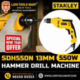 Stanley, Stanley SDH550N, 13mm Hammer Drill, 550W Hammer Drill, Hammer Drill Machine, Impact Drill Machine, Stanley Hammer Drill, Electric Hammer Drill, Power Drill Machine, Variable Speed Drill, 13mm Drill Machine, Concrete Drilling Machine, Metal Drilling Machine, Wood Drilling Machine, Masonry Drill, Construction Drill Machine, Workshop Drill, Carpentry Power Tool, Fabrication Drill, Maintenance Power Tool, Rotary Hammer Drill, Impact Drilling Machine, 550W Power Drill, DIY Hammer Drill, Professional Ham