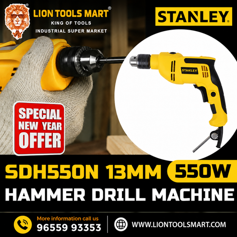 Stanley, Stanley SDH550N, 13mm Hammer Drill, 550W Hammer Drill, Hammer Drill Machine, Impact Drill Machine, Stanley Hammer Drill, Electric Hammer Drill, Power Drill Machine, Variable Speed Drill, 13mm Drill Machine, Concrete Drilling Machine, Metal Drilling Machine, Wood Drilling Machine, Masonry Drill, Construction Drill Machine, Workshop Drill, Carpentry Power Tool, Fabrication Drill, Maintenance Power Tool, Rotary Hammer Drill, Impact Drilling Machine, 550W Power Drill, DIY Hammer Drill, Professional Ham