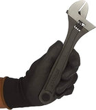Stanley STMT74893-8 6 Inch (150mm) Adjustable Wrench with forged Chrome Vanadium steel, phosphate finish, laser-etched jaw scale, and built-in tension spring. Ideal for plumbing, automotive repair, workshops, and industrial maintenance.