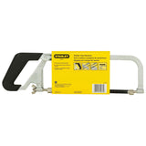 Stanley 15-265-23 Heavy-Duty Rubber Grip Adjustable Hacksaw for 8 10 and 12 Inch Blades Metal Pipe and Workshop Cutting
