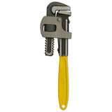 Stanley 71-641 10 inch 250mm Stillson pattern pipe wrench with hardened alloy serrated jaws for plumbing pipe fitting and industrial maintenance