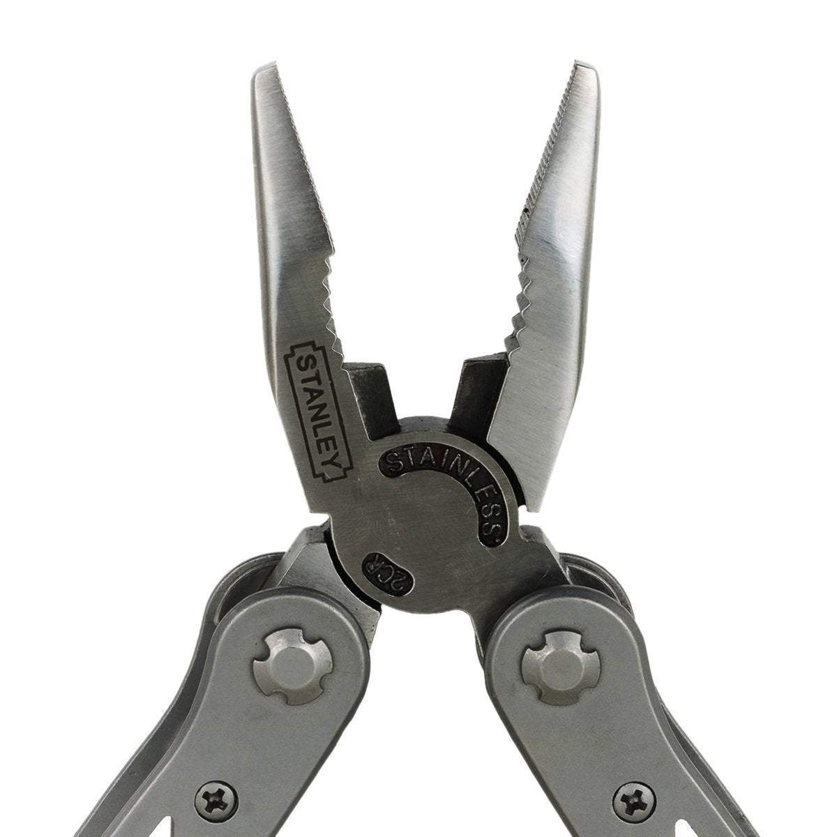 Stanley 1-84-519 12-in-1 stainless steel folding multi-tool with nylon pouch for repair maintenance and DIY applications