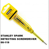Stanley 66-119 135mm spark testing screwdriver electrical voltage tester for wiring inspection maintenance and workshop applications