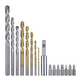 Stanley, Stanley STA7221-XJ, Stanley Drilling Set, Stanley Screwdriving Set, 16Pcs Drill Bit Set, Mixed Drill Bit Set, Titanium Drill Bit Set, HSS Drill Bits, Masonry Drill Bit Set, Magnetic Bit Holder, 