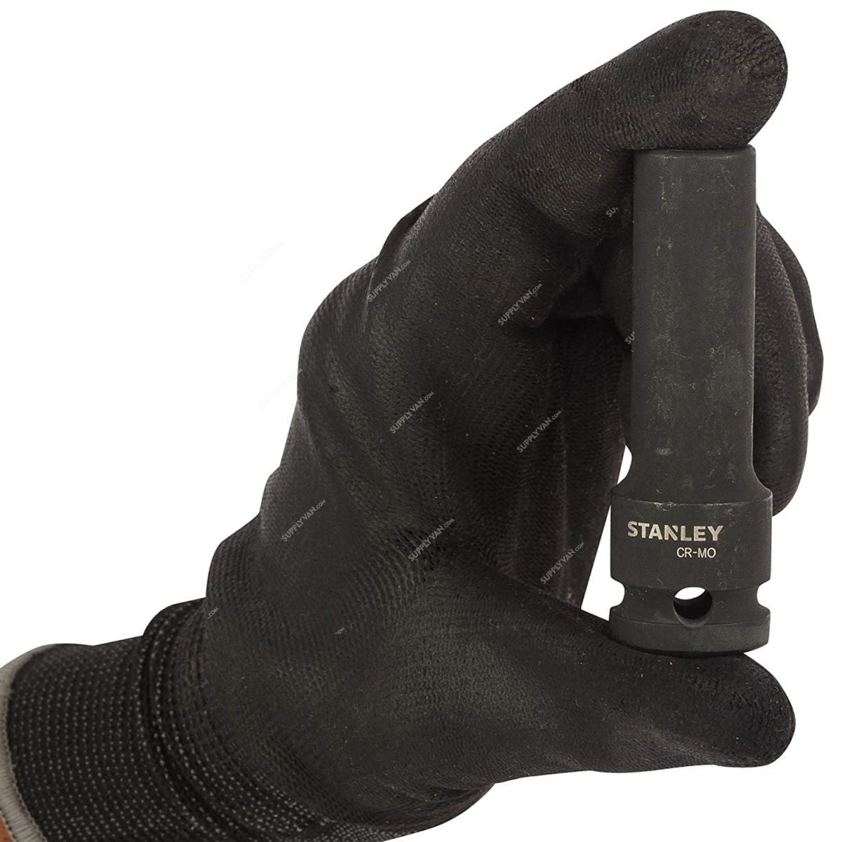 Stanley 1/2 inch drive deep impact socket Cr-Mo 6 point for automotive and heavy-duty fastening
