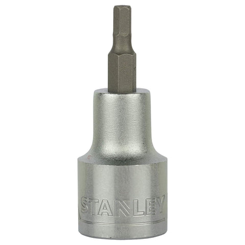 Stanley 1/2 inch drive hexagonal bit socket made from Chrome Vanadium steel for automotive, industrial, garage and mechanical maintenance applications