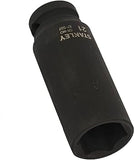 Stanley 1/2 inch drive deep impact socket Cr-Mo 6 point for automotive and heavy-duty fastening