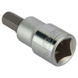 Stanley 1/2 inch drive hexagonal bit socket made from Chrome Vanadium steel for automotive, industrial, garage and mechanical maintenance applications
