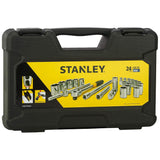 Stanley STMT72795-8 24 piece 1/2 inch drive metric 6 point socket set with 72 tooth ratchet