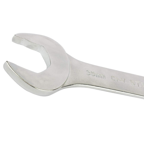 Stanley 72-061 34×36mm Chrome Vanadium Jumbo double open end spanner with Maxi-Drive anti-slip jaws for heavy machinery and industrial maintenance