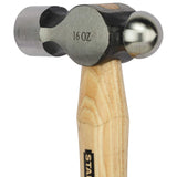 Stanley 54-114 450g 16 Oz Forged High-Carbon Steel Ball Pein Hammer with Hickory Wooden Handle for Metalworking