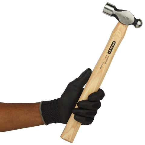 Stanley 54-114 450g 16 Oz Forged High-Carbon Steel Ball Pein Hammer with Hickory Wooden Handle for Metalworking