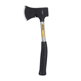 The Stanley 54-105 Camp Axe combines a hardened carbon steel head with a heat-treated steel shaft and ergonomic non-slip grip. Its compact 560g / 20 Oz size makes it practical for woodworking and general cutting applications where a durable, easy-to-handle axe is required