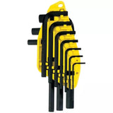 Stanley STMT69213-8 10 Pcs Metric Chrome Vanadium Hex Key Allen Wrench Ring Set with Black Phosphate Finish for Automotive Workshop and DIY