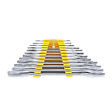 Stanley 70-380E 12 piece double open ended spanner set Cr-V steel for automotive and workshop applications
