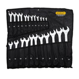 Stanley 70-965E 23 Pcs Chrome Vanadium Combination Spanner Set with Heavy-Duty Roll-Up Pouch
