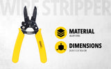 Stanley 84-475-22 6 inch 150mm AWG 12-22 wire stripper and cutter for electrical installation, wiring repair and maintenance applications