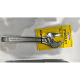 Stanley 87-471 10 inch 250mm chrome plated adjustable wrench with 32mm jaw capacity for plumbing automotive and industrial maintenance