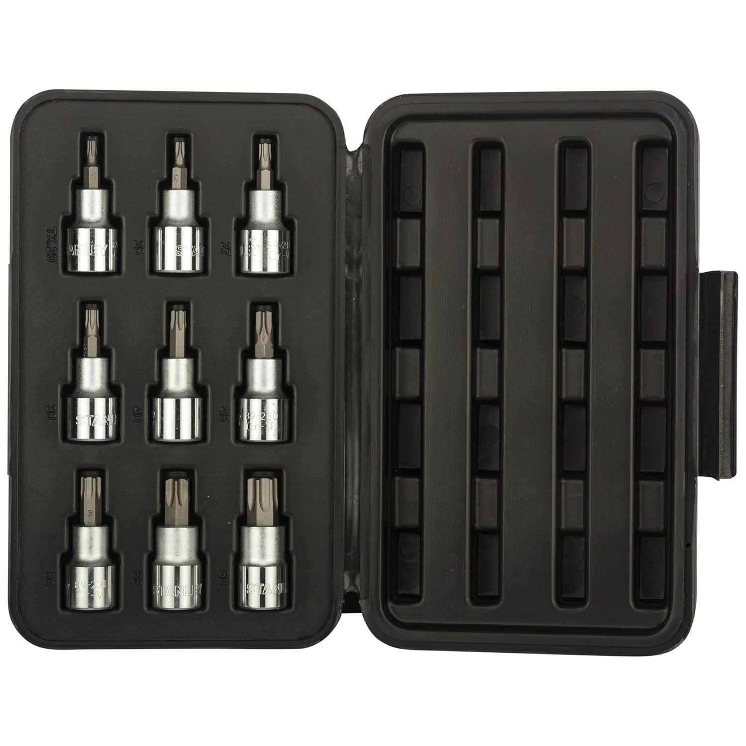 Stanley 89-098 9-piece 1/2 inch drive Torx bit socket set for automotive and industrial maintenance