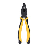 Stanley 70-482 8 inch combination plier with bi-material handle and serrated jaws for electrical automotive and workshop maintenance