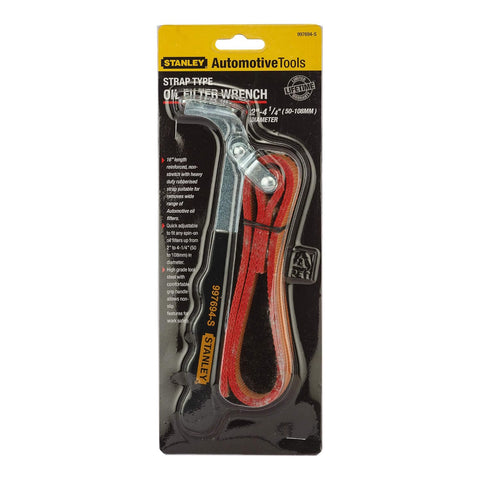 Stanley 997694-S 16 Inch Strap Type Oil Filter Wrench for 50–108mm Spin-On Oil Filters Automotive Servicing