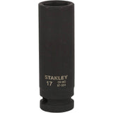 Stanley, Stanley Deep Impact Socket, Stanley 1/2 Inch Drive Socket, Deep Impact Socket, Impact Socket, 1/2 Inch Socket, 6 Point Impact Socket, Chrome Molybdenum Socket, Cr-Mo Socket, Black Impact Socket, Automotive Socket, Garage Tools, Workshop Tools, Heavy Duty Socket, Mechanic Socket, Industrial Socket, Stanley Hand Tools, Lion Tools Mart, STMT87501-8B | 14mm, STMT87504-8B | 17mm, STMT87506-8B | 19mm, STMT87507-8B | 21mm