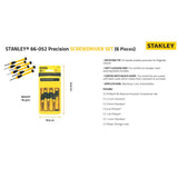 Stanley 66-052 6-piece precision screwdriver set with bi-material swivel-head handles for electronics, mobile phone, laptop and watch repair